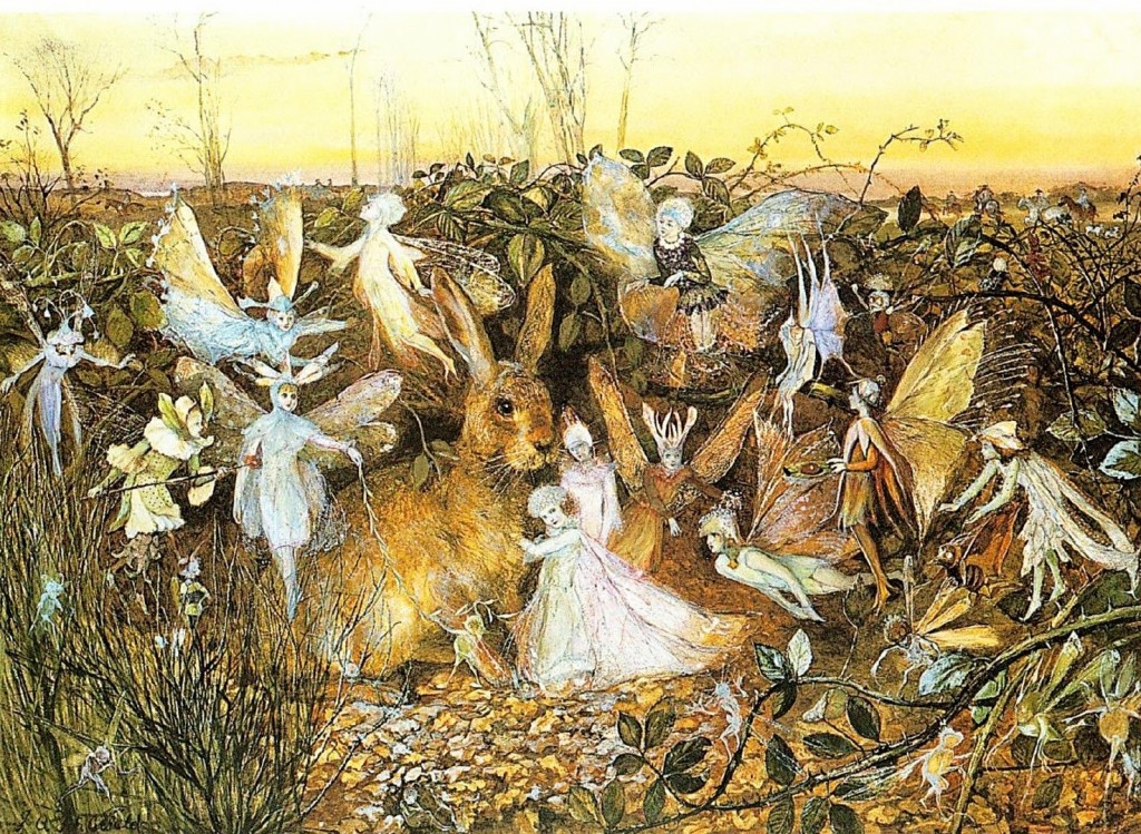 alven A-Rabbit-Among-The-Fairies--John-Anster-Fitzgerald--1832-1906